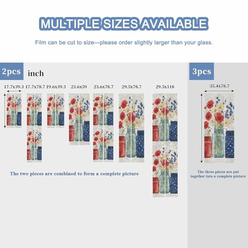 Vinilo decorativo para ventana efecto vidriera 19.6x39.3 pulgadas miniatura 2