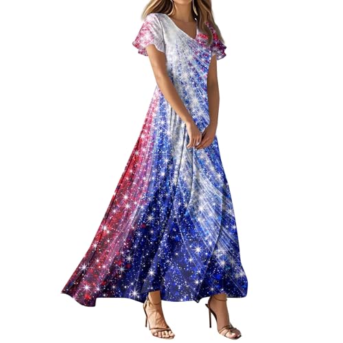 SUBPUHKR 4Th of July Dresses for Women,Patriotic Dress for Women 4th of July Cover Up America 250 Merchandise X-Small 01-Blue at Amazon Women's Clothing store