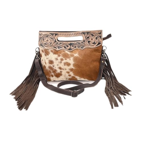 Image of Merbaa Women Natural Cowhide Leather Crossbody Sling Bag With Adjustable Detachable Strap | Shoulder Bag | Handbag