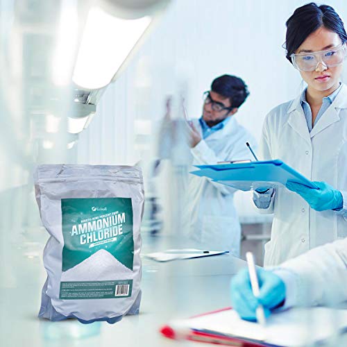 Ecoxall Chemicals - Number 1-99.9-Percent Ammonium Chloride Powder - Anhydrous 2 Pounds - Multiple Uses - Highly Effective for use in Wood Burning, Pyrotechnics, Veterinary, and Laboratories