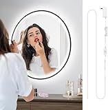 Lamomo LED Vanity Lights for Mirror, Modern Hollywood Style Makeup Light, 10ft Bright White Dimmable Waterproof Flexible Strip Lights for Bathroom, Makeup Table, Dressing Room(Mirror Not Included)