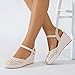 Imagen de Sandalias Plataforma Mujer Verano Alpargatas Comodas Sandalias De Vestir Esparto Cuña Cierre De Hebilla Cerradas Moda Yute Sandalia Elegantes Flexibles Tacon Zapatos Antideslizantes Boda Novia Baratas
