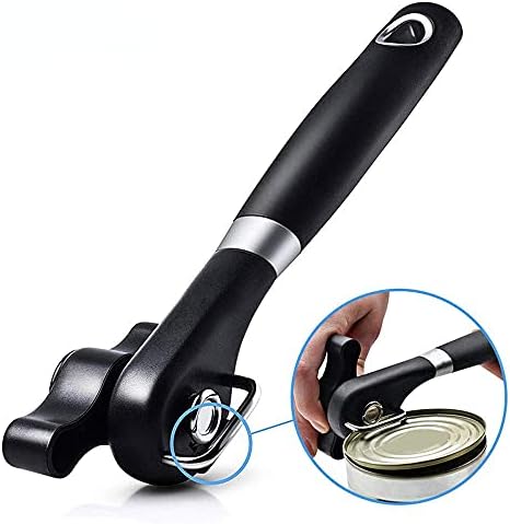 Can Opener Smooth Edge Manual, Can Opener Handheld, No Sharp Edges With Soft Grips, Food Grade Stainless Steel Cutting Can Opener, Professional Ergonomic Can Opener for Kitchen & Restaurant