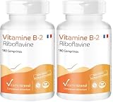 Vitamintrend Vitamine B2 Riboflavine 100 mg, 180 comprimés, hautement dosée, complément al...