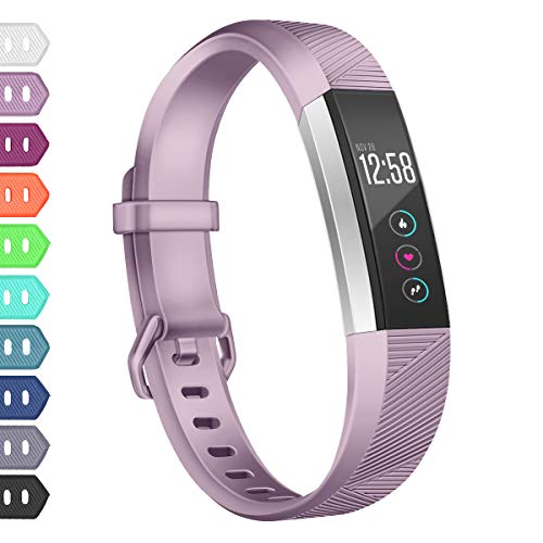 Wekin Replacement Bands Compatible with Fitbit Alta and Alta HR, Breathable Sport Silicone