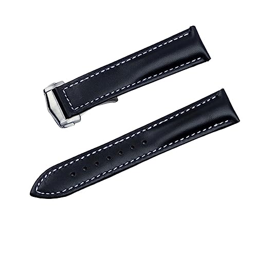 Bracelet cuir de vachette véritable 20 mm pour montre Omega Seamaster de prestige