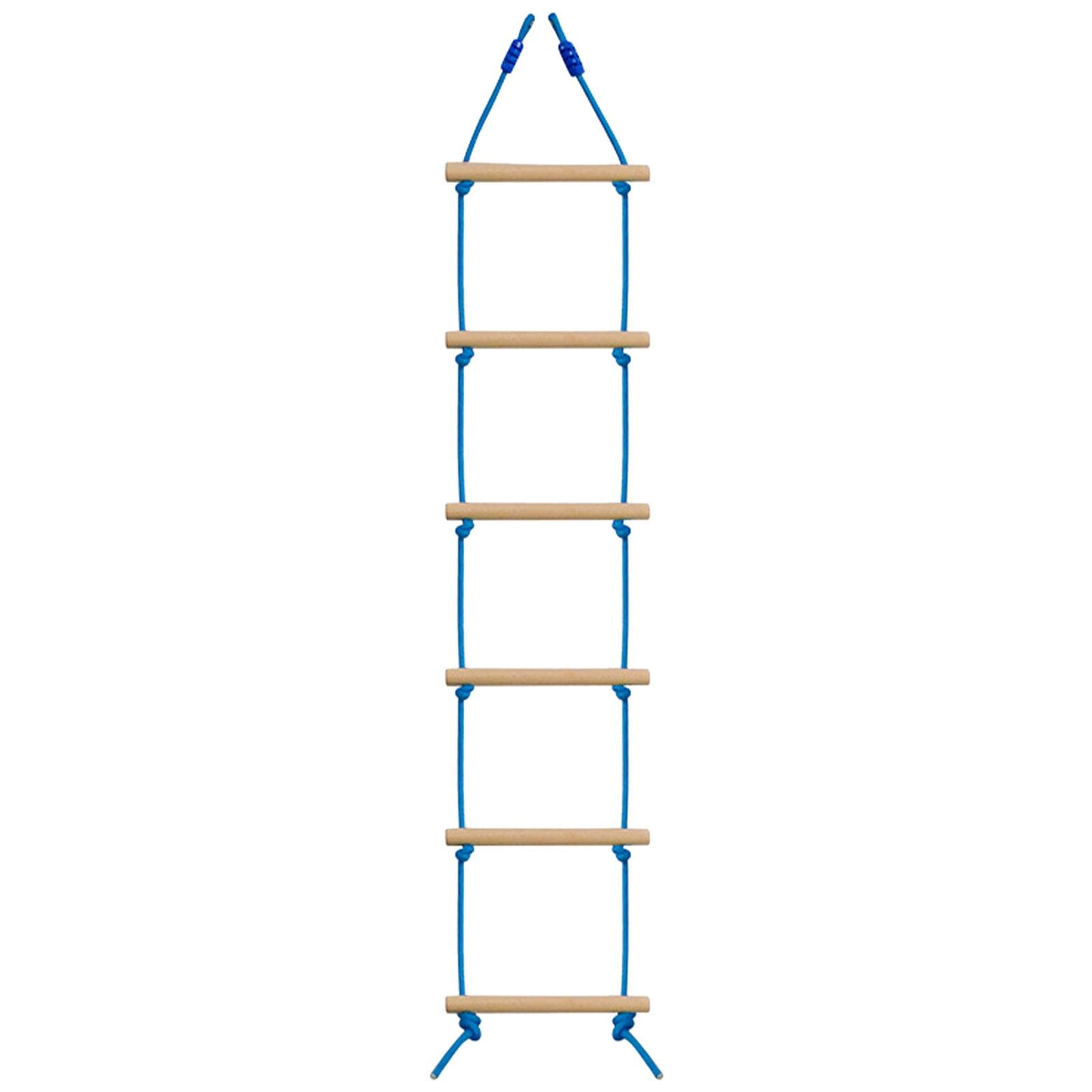 Escalera de Cuerda para Escalar Infantil con Seis Peldaños de Nylon Fuerte Accesorio de Columpio Juguete de Coordinación Motriz Cuerda de