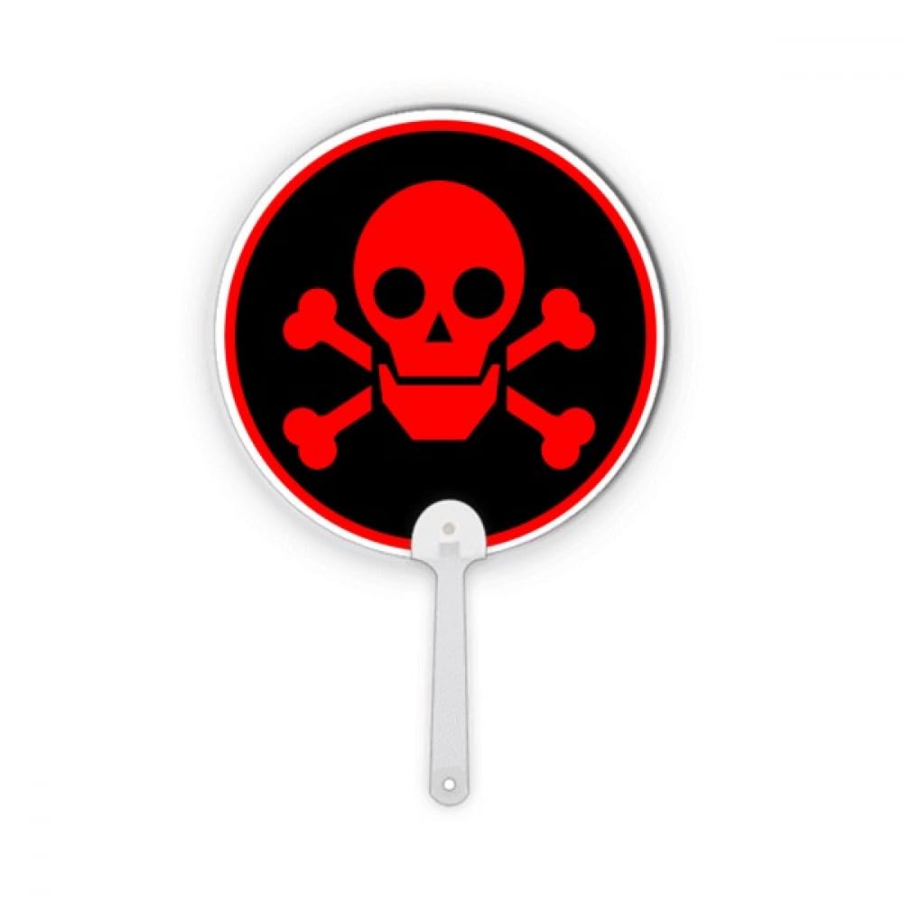 Symbole rond en plastique Red Danger Chemical Toxic L pour décoration d'éventail