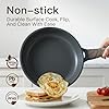 USELUCK Pots and Pans Set Nonstick 22 Pcs, Ceramic cookware set Non-Toxic CoatingGray Granite Kitchen Cookware Set, Induction Kitchen Cooking Set w/Frying Pans & Glass Lids, PFOS & PFOA Free #3