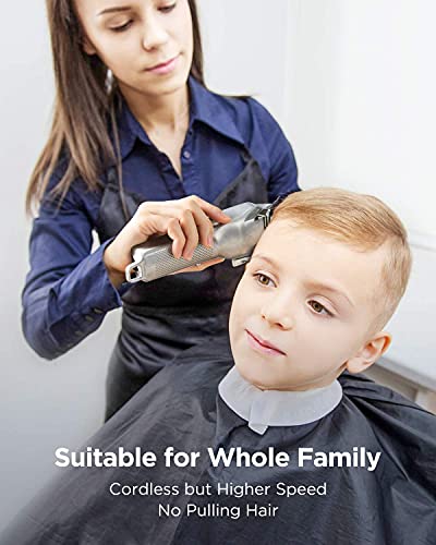 Limural Haarschneider für Herren Schnurlose Profi Haarschneidemaschine Bartschneider Friseure Pflegeset Wiederaufladbar, LED-Anzeige, Silber - Image 7