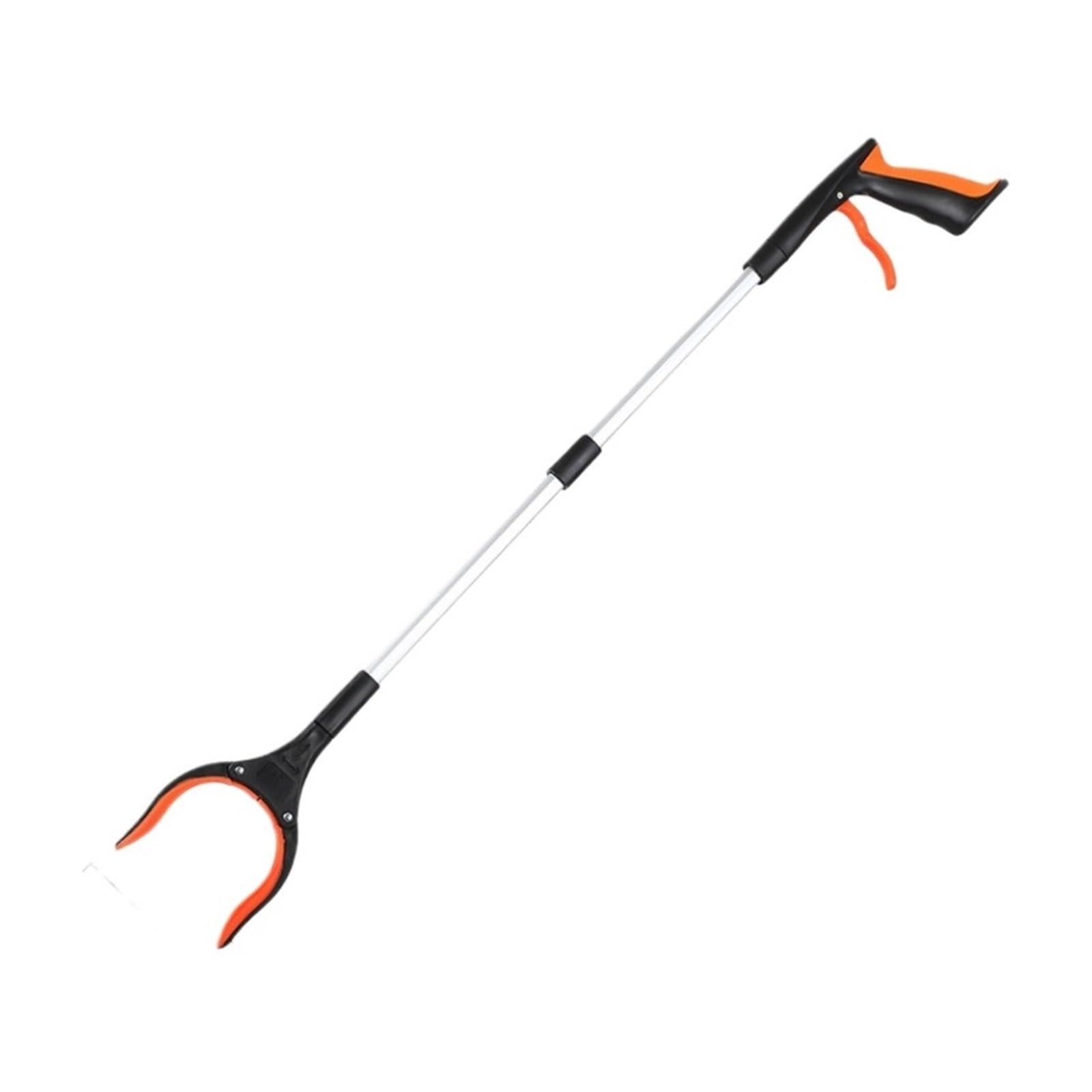 Greifzange, Grabber Reacher Tool Langer faltbarer Pick-Up-Stick mit starkem Griff Magnetische Müllkralle Greifhilfen(Orange)