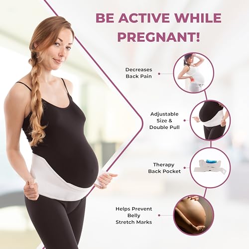Gabrialla Made in USA Pregnancy Belly Band, Soft & Breathable Maternity Belly Band – Pregnancy Belt for Back, Pelvic & Waist - Thumbnail 2