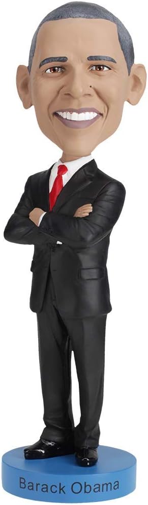 Royal Bobbles Barack Obama Bobblehead, Premium Polyresin Lifelike Figure, Unique Serial Number, Exquisite Detail