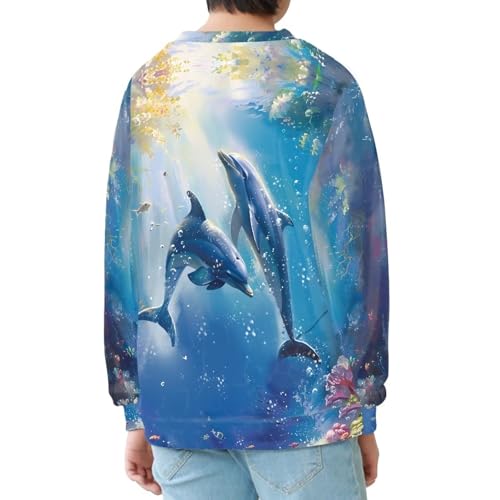 Boys Cool Sweatshirts Casual Crewneck Long Sleeve Shirt for Kids 6-16 Years Old3