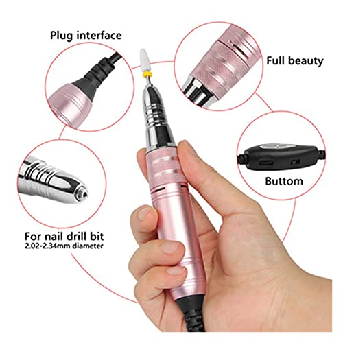 Wiertarka do paznokci 25000. RPM. Wiertarka do paznokci Maszyna manicure Mini Portable Wiertło USB. PŁYWA GŁÓWNA WIELKA ELEKTRYCZNA Tokarka(Blauw)
