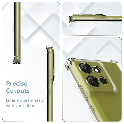 Image of Hybrid Clear Back Case Cover for Motorola Moto G57 Power 5G | Shockproof Design | Camera Protection Bump | Bumper Case Cover for Motorola Moto G57 Power 5G (Transparent)