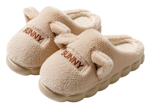 Winter Warm Home Slippers for Women Men Plush Cute Cartoon Indoor Slipper Non-Slip Fun House Slide Shoes