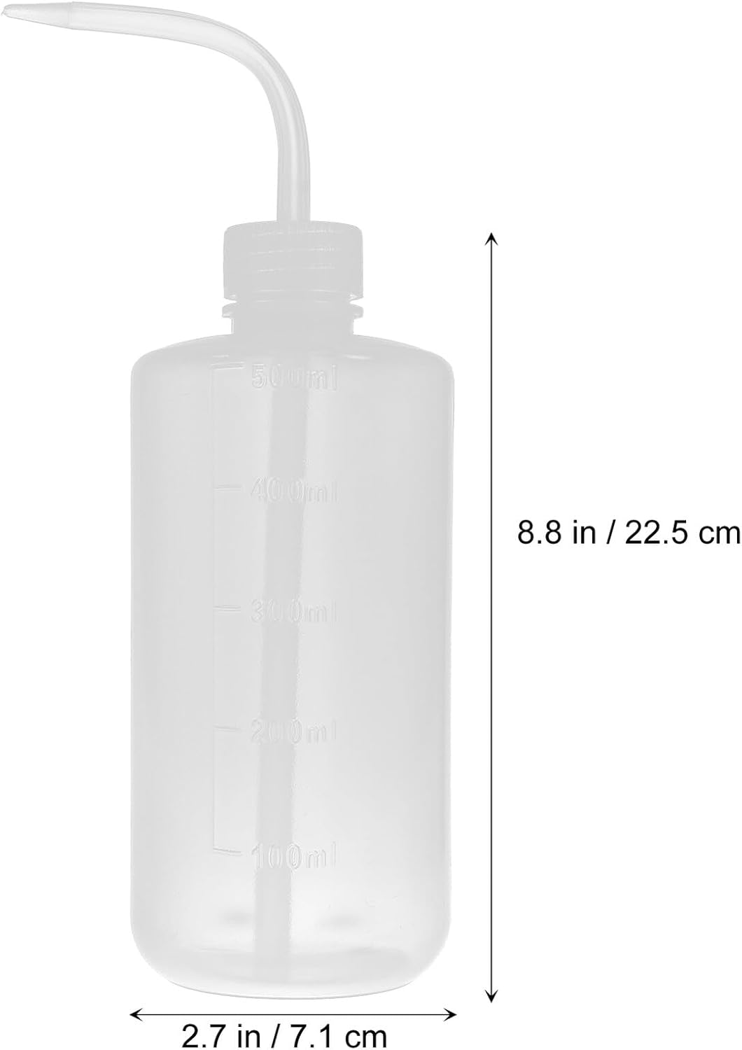PRETYZOOM 6pcs Plastic Scale Wash Bottles with Narrow Tip for Lab and Home Use Comfortable Squeeze Bottles for Controlled Liquid Dispensing Multipurpose Rinse Containers (500ml) 6pcs