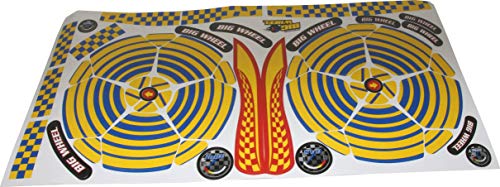 Big Wheel Replacement Parts - Sticker Sheet Set - Replacement Part for 16 in Big Wheel Racer Classic