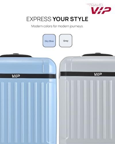 Image of VIP Bastion Cabin Polycarbonate Hard Case 8-Wheel Trolley Bag, Silver