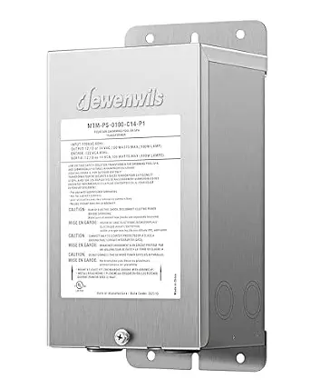 DEWENWILS 100W Low Voltage Pool Light Transformer, 120V AC to 12V/13V/14V AC, Multi-tap Safety Transformer for Pool, Spa, Fountain, and Landscape Lighting