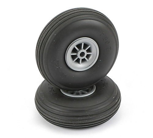 Du-Bro 250T 2-1/2" Diameter Treaded Surface Wheel (2-Pack)