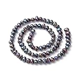 Süßwasserperle schwarz toto B 4-5mm Schnur+-70pcs