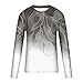 2023 Mens Long Sleeve Shirts Casual Gradient Color Loose Pullover Graphic Tee Shirts Fall Fashion Athletic Sweatshirts Mens Long Sleeve Cotton Shirts Gray 4X