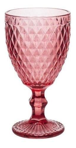 Taça Bico De Abacaxi Vidro Vermelha - 300ml