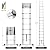 STEPTECH Telescoping Ladder 15.5 feet, Aluminum Telescopic Extension Ladder with Stabilizer Bar One Button Retractable Ladder Soft Close Collapsible Compact Ladders for RV 330 lbs Capacity