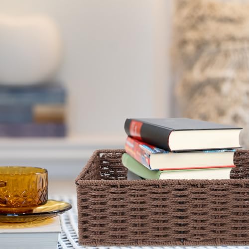 Cesta tejida para acabar con el desorden de tu escritorio 6