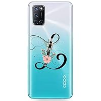 Mixroom - Cover Custodia Case In TPU Silicone Morbida Sfondo Trasparente Per Oppo Realme 10 4G Fantasia Iniziali Lettera V Rosa