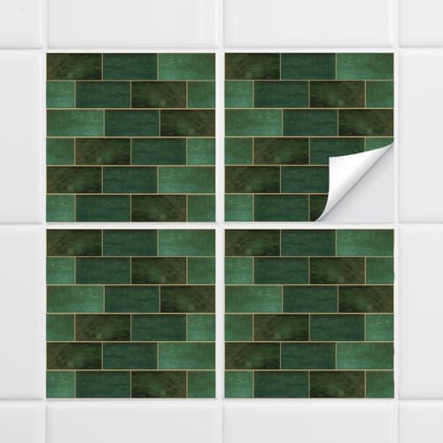 20psc Tile Stickers,Moroccan Style Wall Tile Transfers Stickers Self-Adhesive Waterproof Mosaic Art Vintage RetroDecor for Kitchen Bathroom DIY(15cm x 15cm, 6x6 inches)