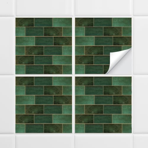 20psc Tile Stickers,Moroccan Style Wall Tile Transfers Stickers Self-Adhesive Waterproof Mosaic Art Vintage RetroDecor for Kitchen Bathroom DIY(15cm x 15cm, 6x6 inches)