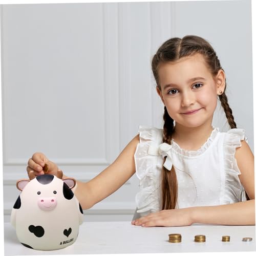 Tirelire en forme de vache en plastique incassable pour chambre enfant - 7