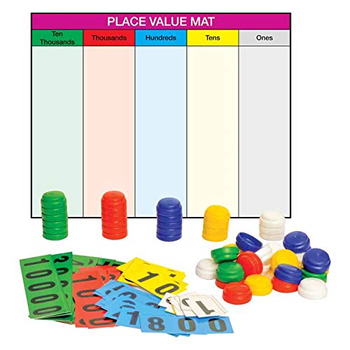 Topsun Place Value mat with Stacking Counter Math kit for Kids Age 5