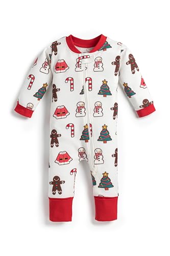 Image of MONICA + ANDY One Piece Baby Pajamas, 100% Organic Baby Clothes for Girls and Boys, Sizes For Newborn and Infant
