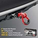 Nilight Shackle Hitch Receiver 2inch for Vehicle Recovery with 3/4" Shackle - Image 6