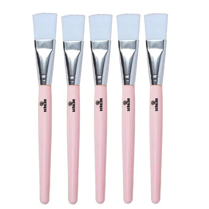 Scheibe Pink Face Pack Brush Set, Set of 5-image-31