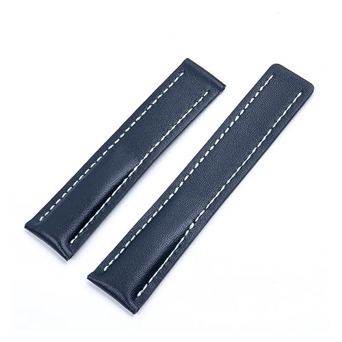 Bracelet montre cuir souple anti-irritation taille 20 22 24 mm ajustable