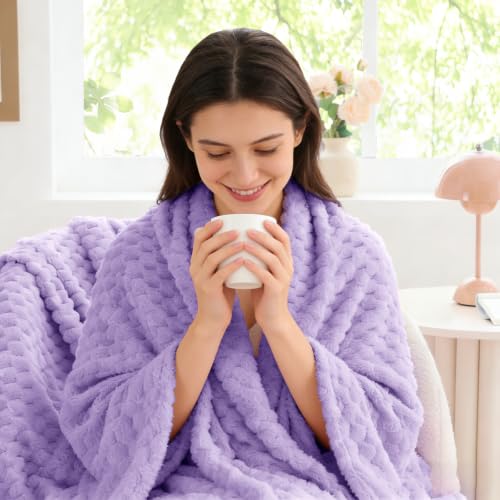 Image of BEDELITE Lavender Throw Blanket for Couch, Soft Cozy Gifts for Women, 50*60