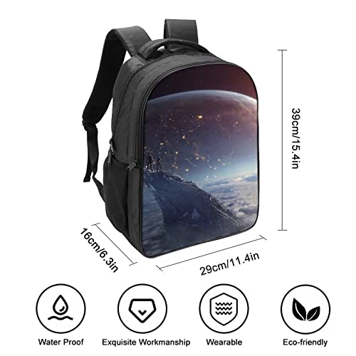 Mochila genial para estudiantes Planet Rises con espacio reforzado 2