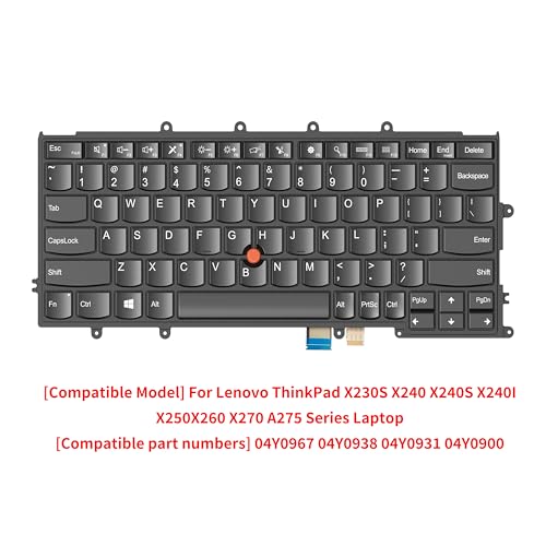 Clavier ordinateur ThinkPad X250 robuste avec trackpoint et disposition US - 6