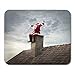 Produktbild Mauspad Weihnachten Weihnachtsmann Sitzen Dachhaus Kamin Home Altes Mousepad für Notebooks, Desktop-Computer Mausmatten, Büromaterial