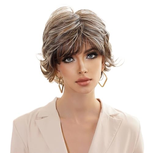 Perruque cheveux courts bouclés femme coupe volumineuse naturelle