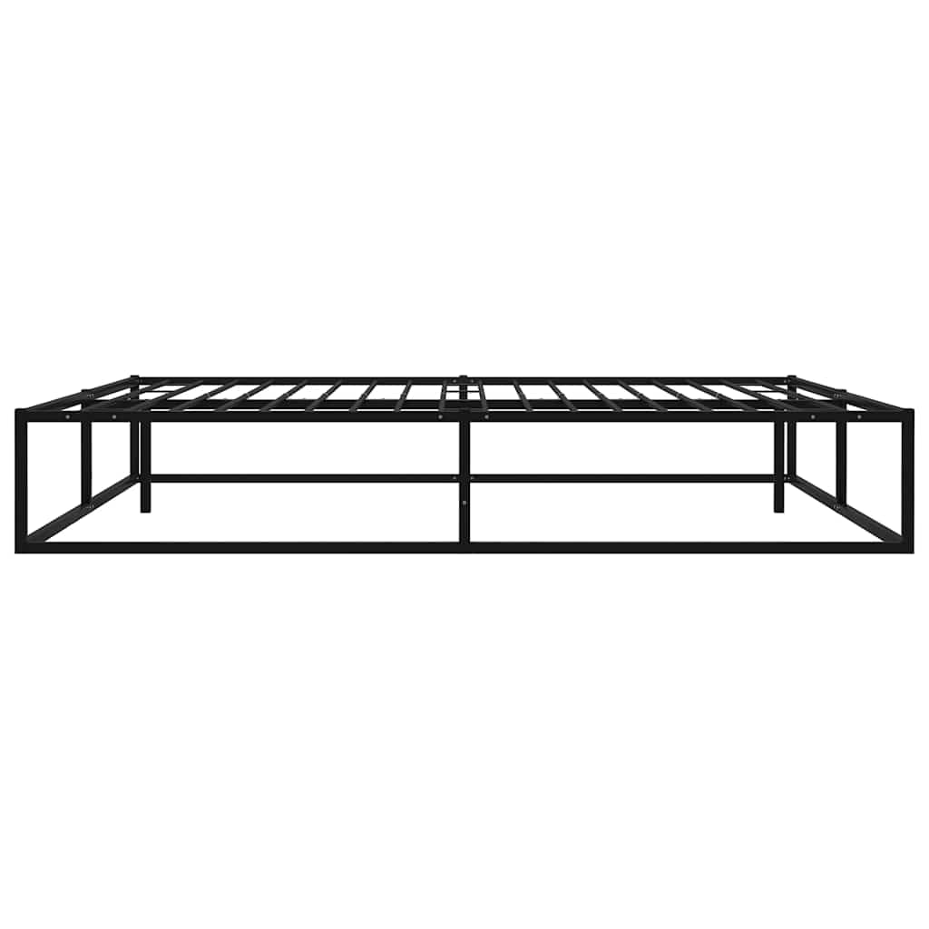 vidaXL Bettgestell Bett Metallbett Schlafzimmerbett Doppelbett Bettrahmen Ehebett Lattenrost Schlafzimmermöbel Schwarz Metall 140x200cm