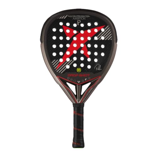 Drop Shot Pro Control by Lima - Padel Racket Series - Padel Racket with Shock Absorption, Great Control and Power – Professional Padel 2024, Black