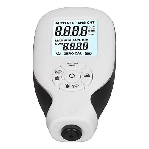 Coating Thickness Auto Car Paint Meter for Used Car Buyers Measurement Tool 0~2000um (White)
