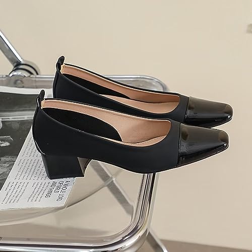 Stunner Women's Pumps Fashion Office Pumps Low Chunky Heel Dress Pumps2