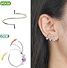 Small Cartilage Hoop Earrings for Women Men, Opal Silver Earrings 316L Surgical Steel Hinge Huggie Hoop Earrings for Helix,Tragus,Jewelry Hypoallergenic Earrings Nose Ring (purple, 8MM) #2